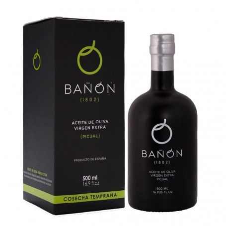 Aceites Bañón - Cosecha Temprana - Picual - Estuche Botella 500 ml